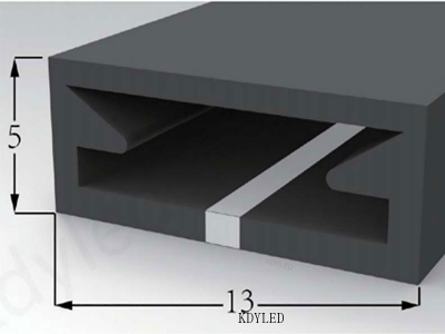 Black T0513 LED Strip Silicone Tube